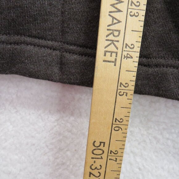 J  Jill Vest Womens Size Large Brown Sweater Faux Fur Collar Hidden Snap Front - Picture 8 of 8